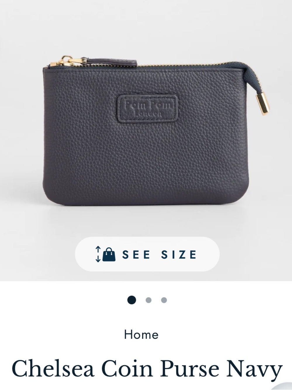 Pom Pom Chelsea Coin Purse - Navy